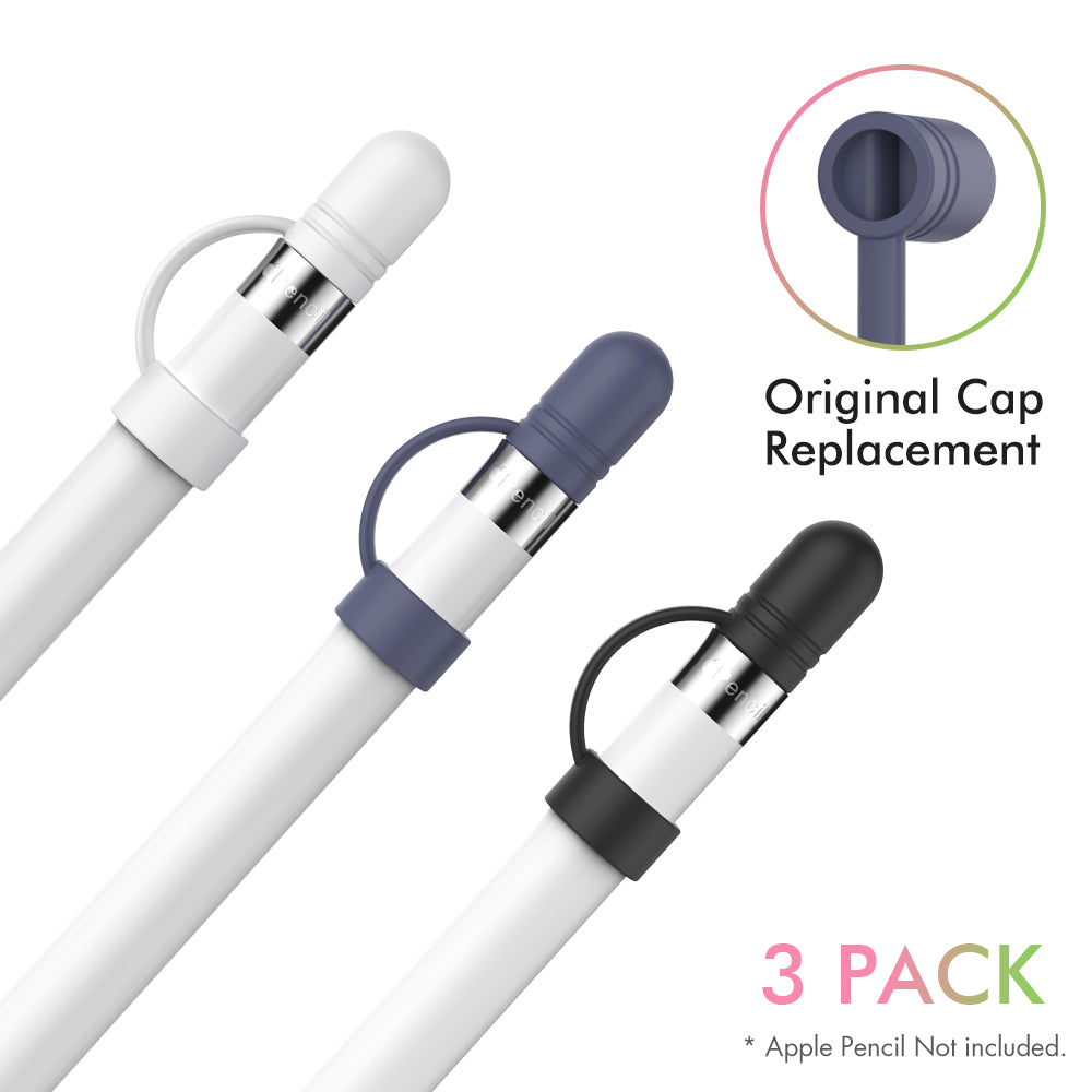 AHASTYLE PT110 3Pcs for Apple Pencil (1st Generation) Charging Cable Adapter Tether Stylus Pen Anti-lost Silicone Cap Cover AHASTYLE PT110 3Pcs for Apple Pencil (1st Generation) Charging Cable Adapter Tether Stylus Pen Anti-lost Silicone Cap Cover